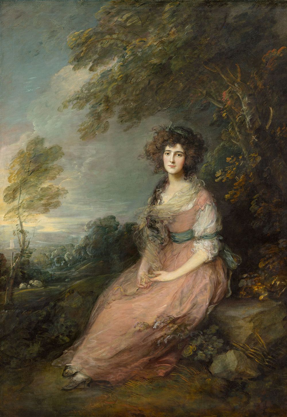 Plate 17: "Mrs. Sheridan," oil on canvas by Thomas Gainsborough, c. 1785. In the National Gallery of Art, Washington, D.C. 2.2 x 1.5 m.