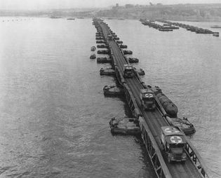 Mulberry artificial harbour during the Normandy Invasion