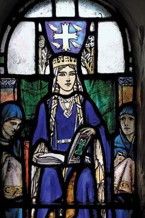 Edinburgh Castle: St. Margaret, stained glass