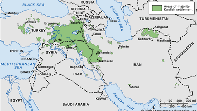 Kurdish settlement in southwestern Asia