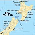 New Zealand. Political/Physical map. Includes locator.