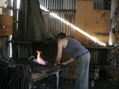 blacksmith's coal forge