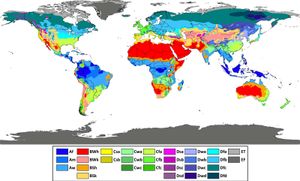 Köppen climate classification map