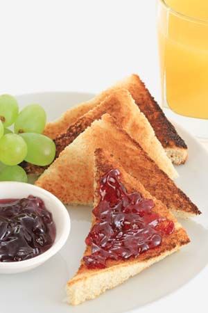 grape jelly on toast