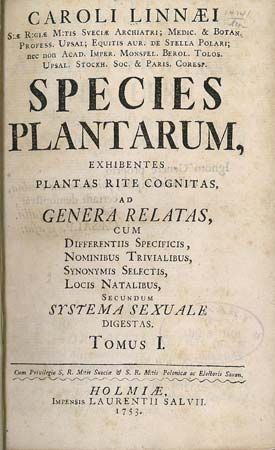 Carolus Linnaeus: Species Plantarum