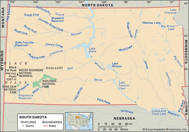 South Dakota features