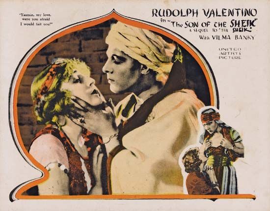 lobby card for The Son of the Sheik