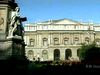 Behold the façade of La Scala opera house in Milan where the church of Santa Maria alla Scala once stood