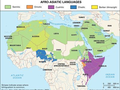 Distribution of the Afro-Asiatic languages.