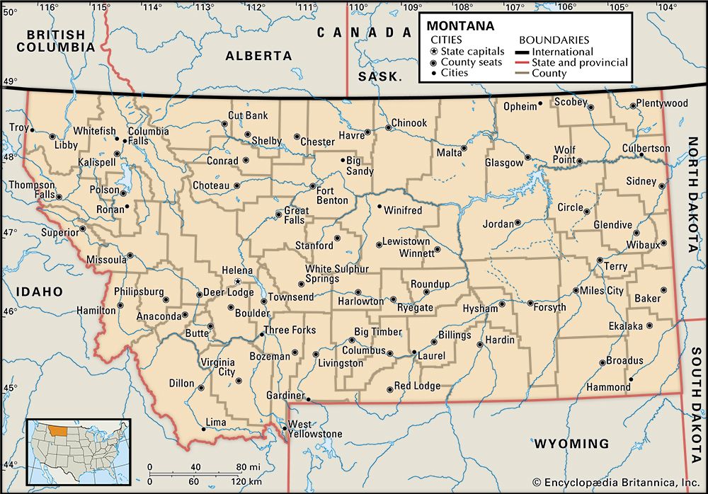 map of Montana