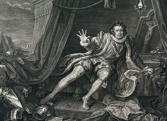 David Garrick in a 1746 engraving by William Hogarth