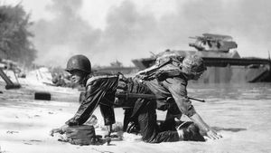 U.S. Marines on Saipan, Mariana Islands, 1944