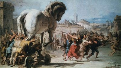 Tiepolo, Giovanni Domenico: The Procession of the Trojan Horse into Troy