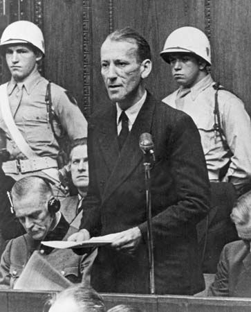 Ernst Kaltenbrunner at the Nürnberg trials