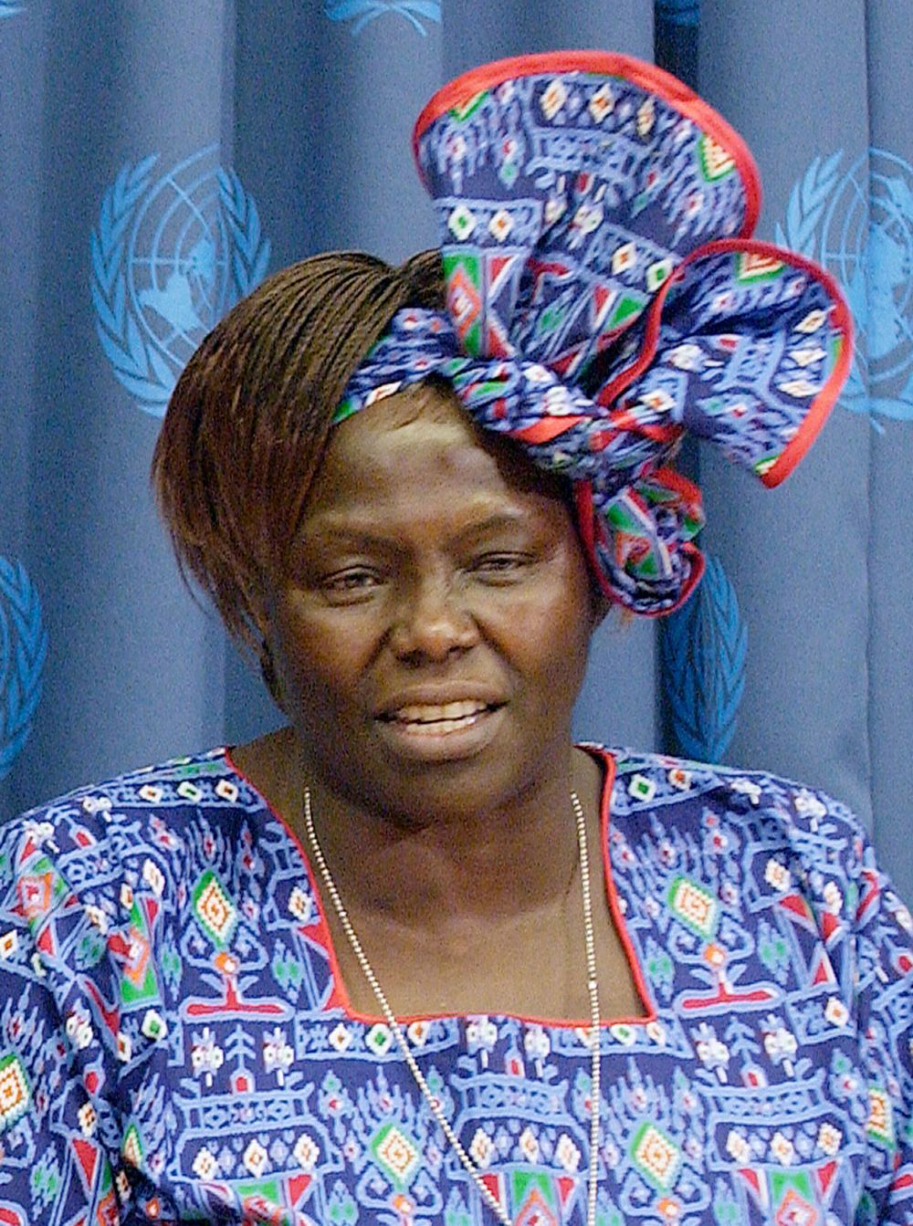 Kenyan educator and government official Wangari Maathai, 2004. (Nobel Prizes)