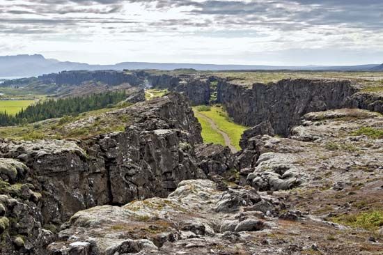 rift valley in Thingvellir National Park