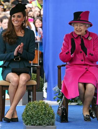 Elizabeth II and Catherine, duchess of Cambridge