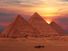 pyramid sunset, egypt