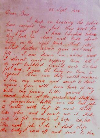 letter allegedly written by Jack the Ripper