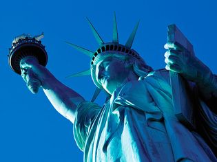 detail of the Statue of Liberty