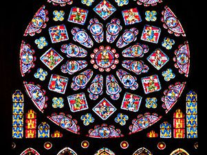 Chartres Cathedral: stained-glass rose window