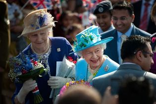 Elizabeth II with a lady-in-waiting