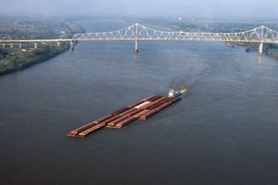 Mississippi River: barge