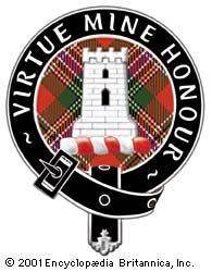 The image shows a Scottish clan's badge.