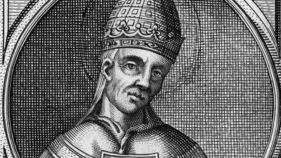 Anastasius II (died 498) pope from 496 after a 16th century illustration