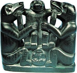 Haida argillite carving