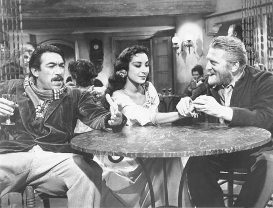 Anthony Quinn, Pamela Brown, and Kirk Douglas in Lust for Life