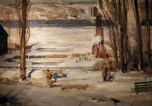 Bellows, George Wesley: A Morning Snow—Hudson River