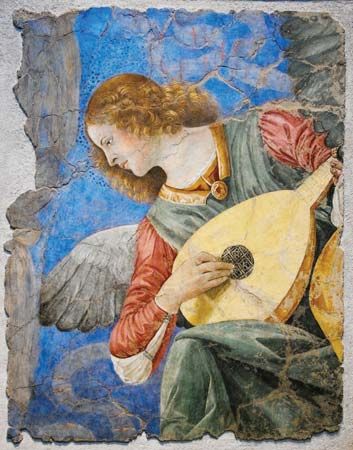 Melozzo da Forlì: An Angel Playing the Lute