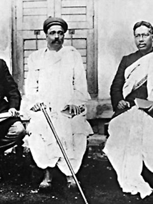 (From left) Lala Lajpat Rai, Bal Gangadhar Tilak, and Bipin Chandra Pal