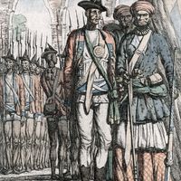 Troops during the Indian Mutiny