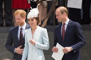 Prince Harry, Prince William, and Catherine, duchess of Cambridge