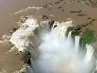 Learn how the Iguaçu Falls supply hydroelectric power to new industries in Argentina, Brazil, and Paraguay