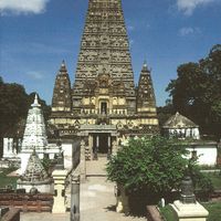 Mahabodhi temple, Bodh Gaya, Bihar, India.