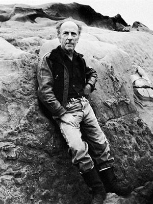 Edward Weston at Point Lobos, 1945, photograph by Imogen Cunningham.