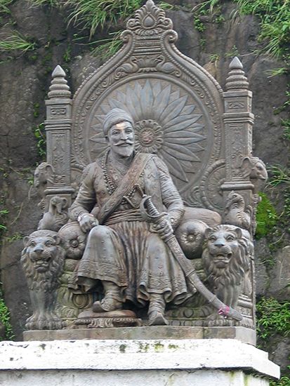 statue of Shivaji at Raigarh Fort