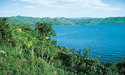 Lake Kivu, located in the western branch of the East African Rift System.