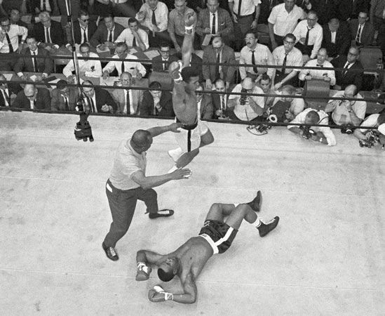 Sonny Liston and Cassius Clay (Muhammad Ali)