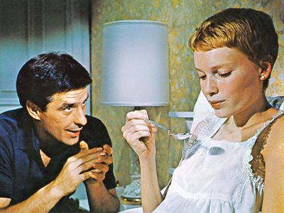 John Cassavetes and Mia Farrow in Rosemary's Baby