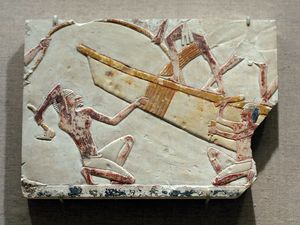 ancient Egyptian boatbuilding scene