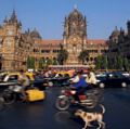 Blurred motion outside Victoria Station in Mumbia, India. Central Station Mumbai, Mumbai CST, Victoria Terminus, Chhatrapati Shivaji Terminus.