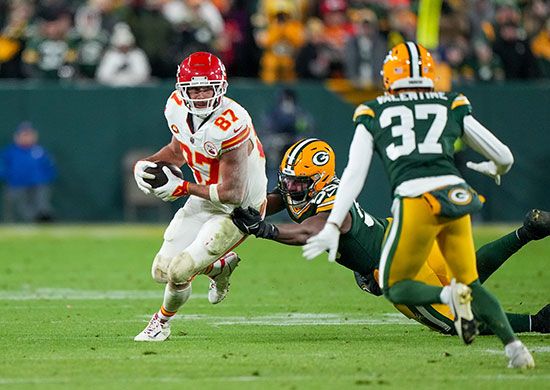 Travis Kelce at Lambeau Field