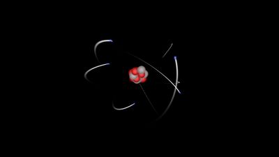 Explore an atom's interior to discover the layout of its nucleus, protons, and electrons