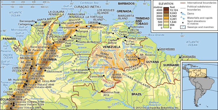 Northern Andes and the Orinoco River basin