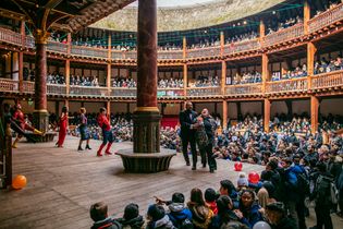 the Globe Theatre stage