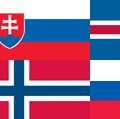 Thumbnail for flags that look alike quiz Russia, Slovenia, Iceland, Norway